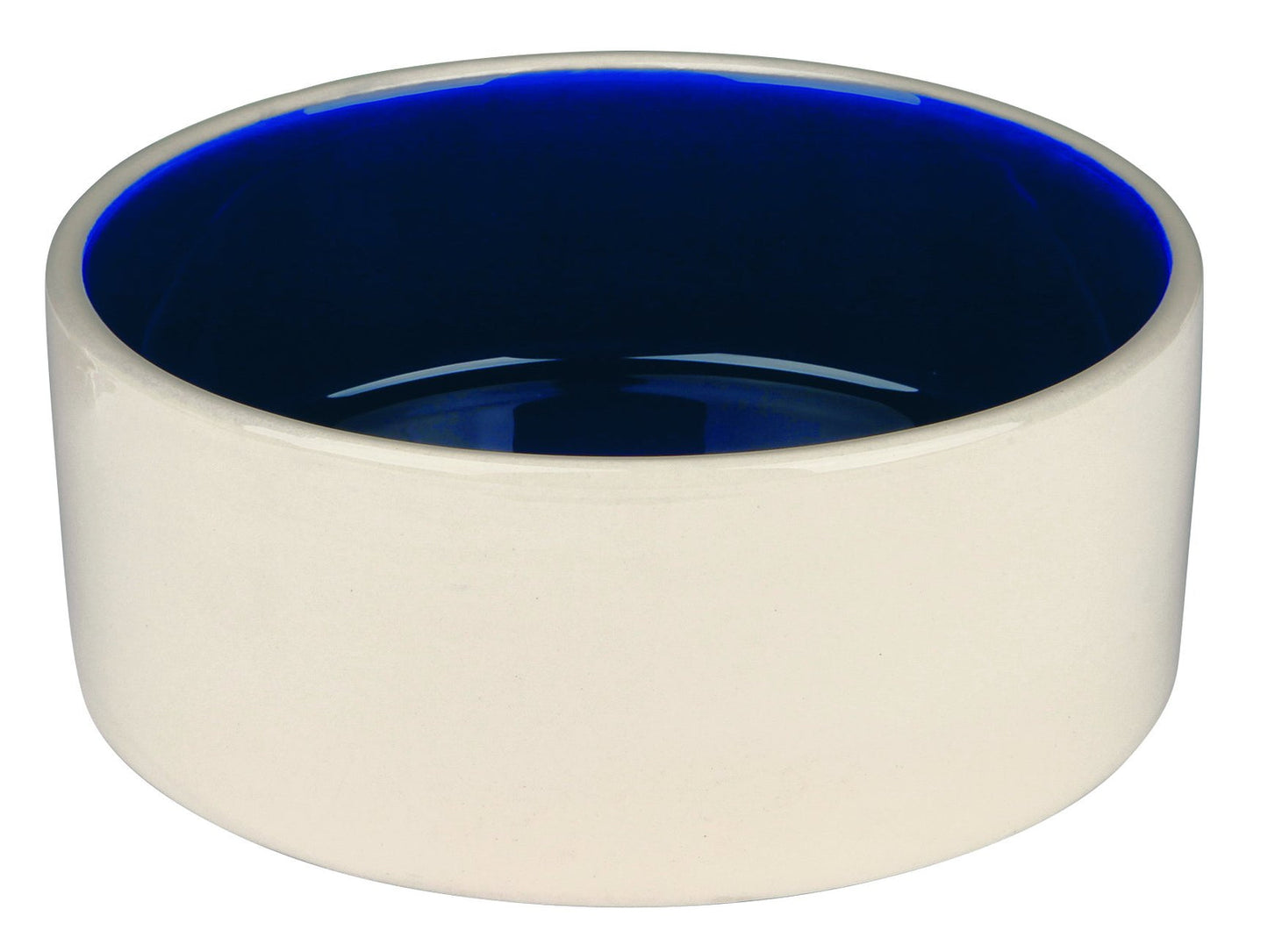 Trixie Ceramic bowl, 1 l/diam. 18 cm, cream/blue