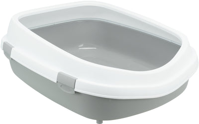 Trixie Primo XXL cat litter tray with rim, 56 x 25 x 71 cm, grey/white