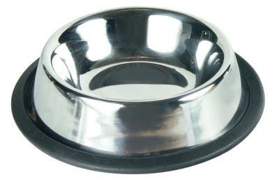 Trixie Cat bowl, stainless steel, rubber base ring, 0.2 l/diam. 15 cm