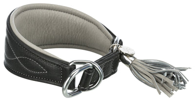 Trixie Active Comfort collar for greyhounds, S-M: 33-42 cm/60 mm, black/grey