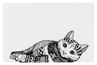 Trixie Zentangle place mat, 44 x 28 cm, white/black