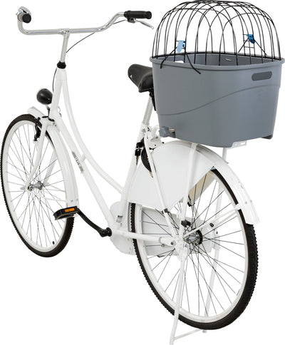 Trixie Bicycle basket for bike racks, plastic/metal, 36 x 47 x 46 cm, grey