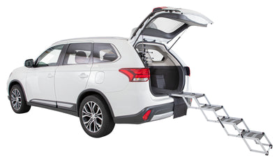 Trixie 4-step folding steps, aluminium/plastic/TPR, width: 37 cm/height: up to 70 cm/depth: up to 160 cm – 4.9 kg