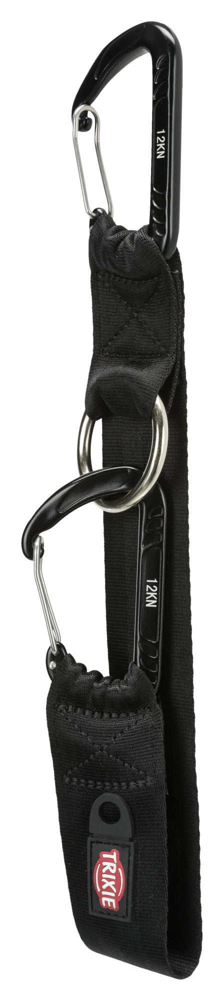 Trixie Universal belt strap, mounteneer carabiner, 30 cm/38 mm, black