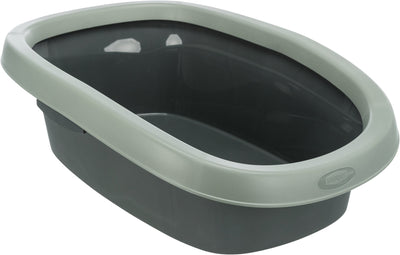 Trixie Be Eco Carlo cat litter tray, with rim, 38 x 17 x 58 cm, anthracite/grey-green