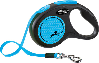 Trixie flexi New NEON, tape leash, M: 5 m, neon blue