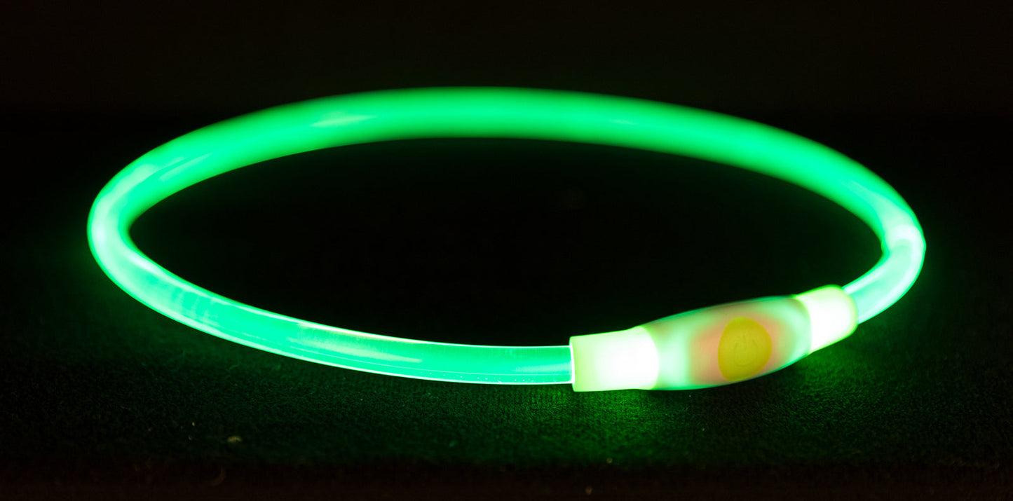 Trixie Flash light ring USB, LÆ’??XL: 65 cm/ 8 mm, green