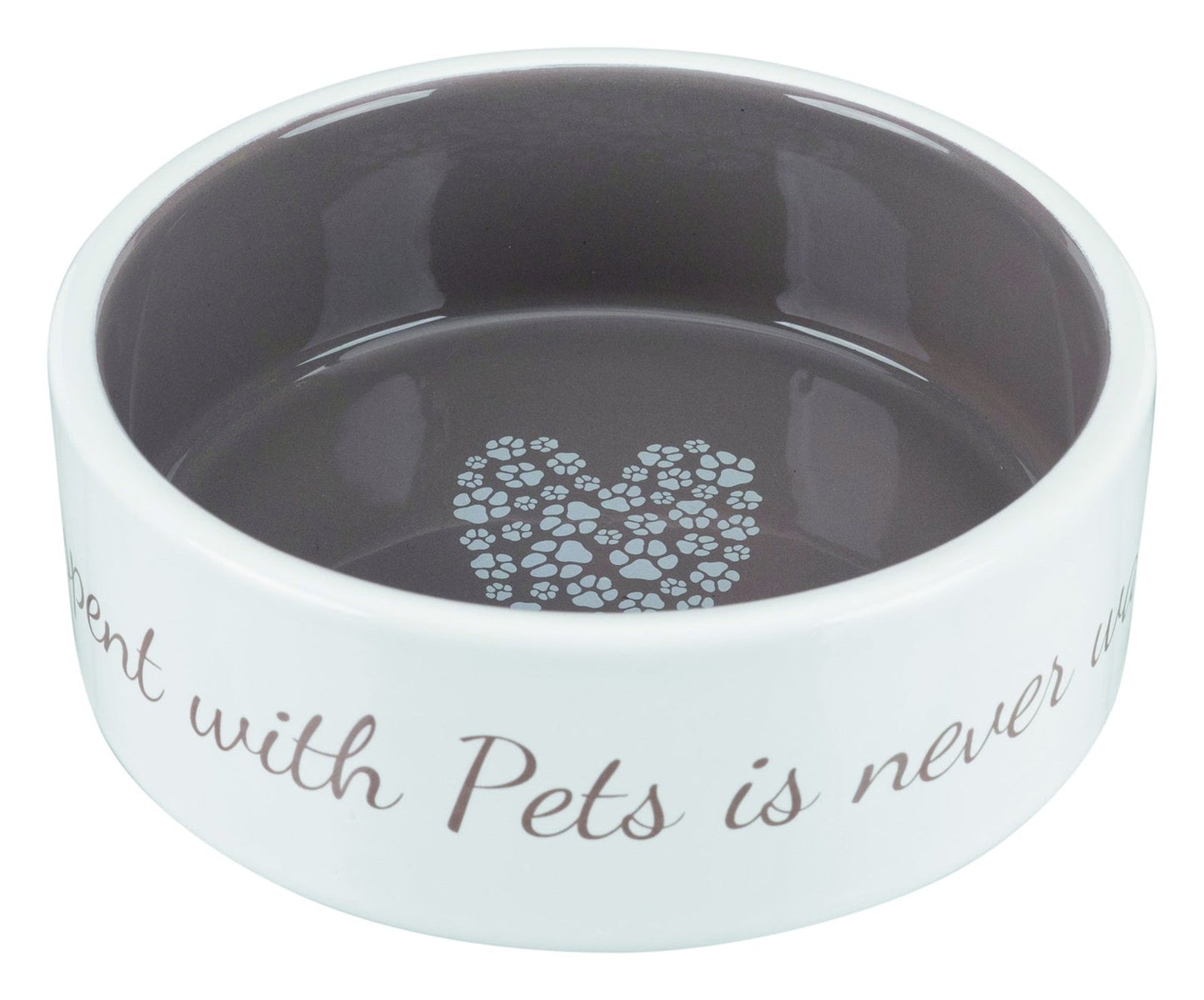 Trixie Pet's Home Ceramic bowl, 0.3 l/diam. 12 cm, cream/taupe