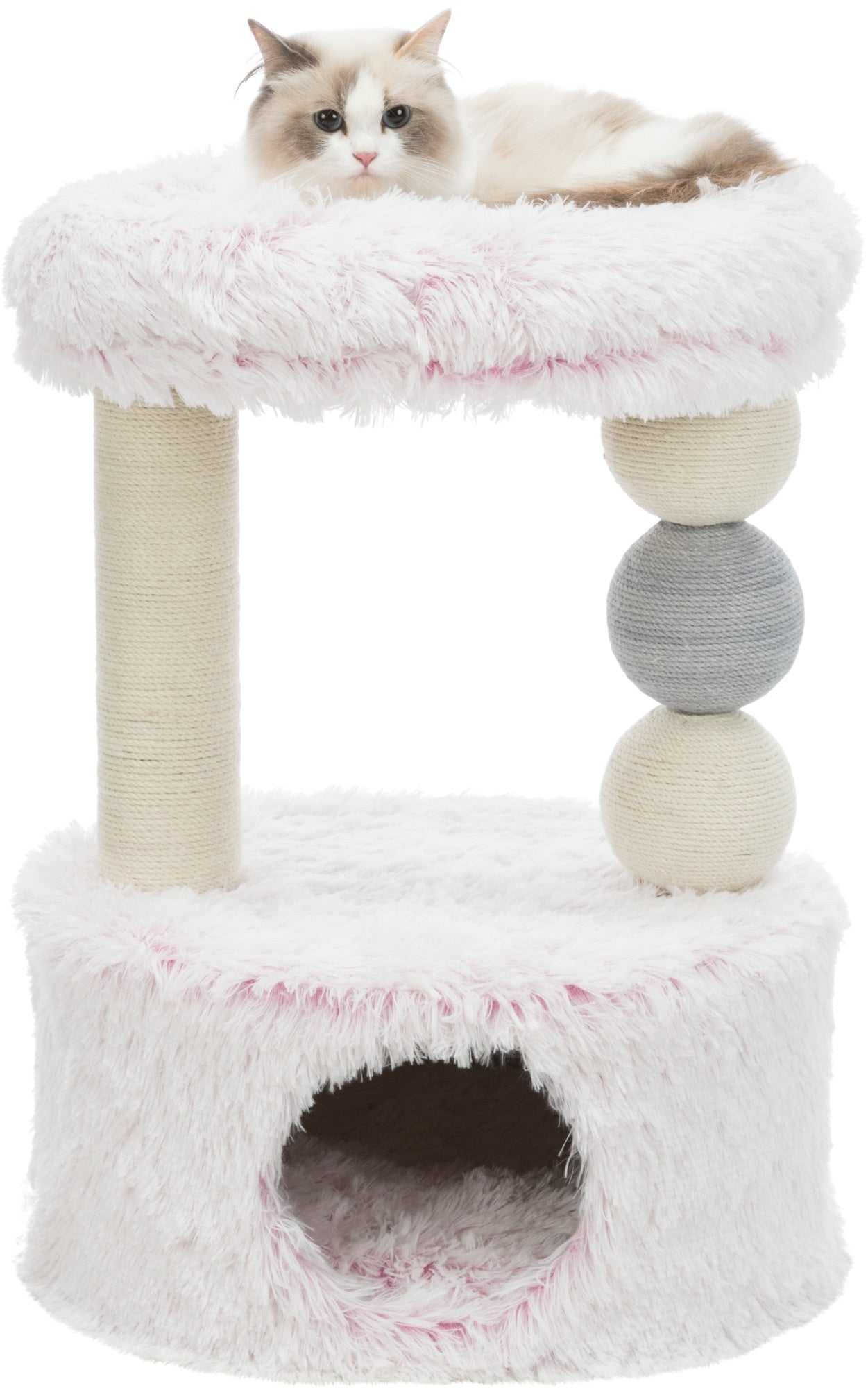 Trixie Harvey scratching post, 73 cm, white-pink