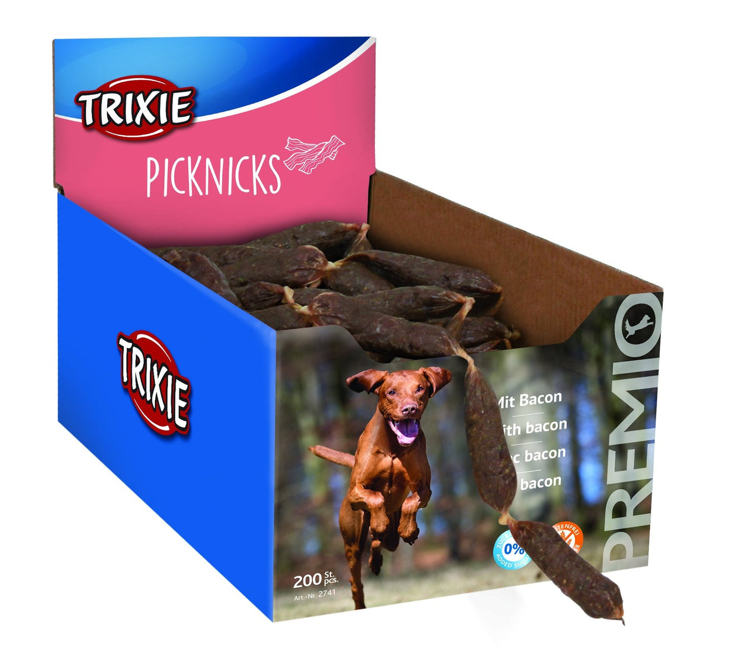 Trixie 200 PREMIO Picknicks, bacon, 8 cm/pc., 8 g/pc.