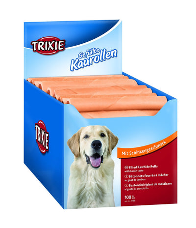 Trixie Chewing rolls with ham filling, 12 cm, 22 g