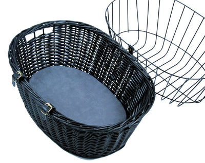 Trixie Bicycle basket with lattice, 50 x 41 x 35 cm, black