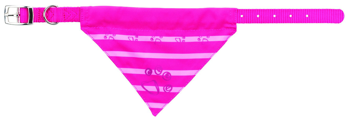 Trixie Nylon collar with neckerchief, XS: 19-24 cm/10 mm, fuchsia