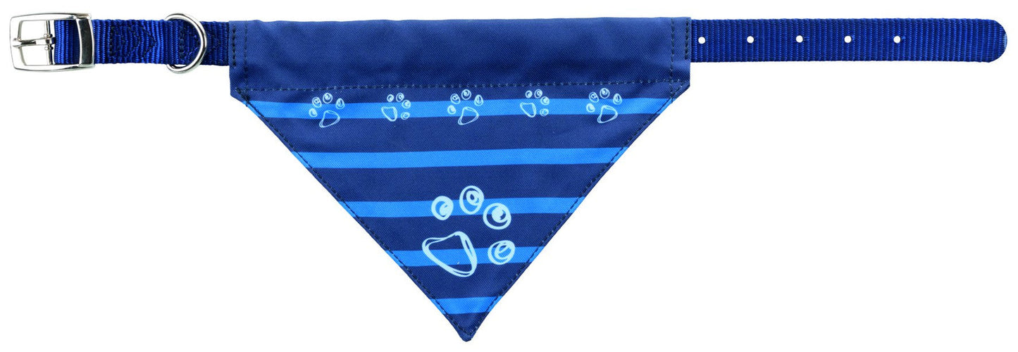 Trixie Nylon collar with neckerchief, XS: 19-24 cm/10 mm, indigo