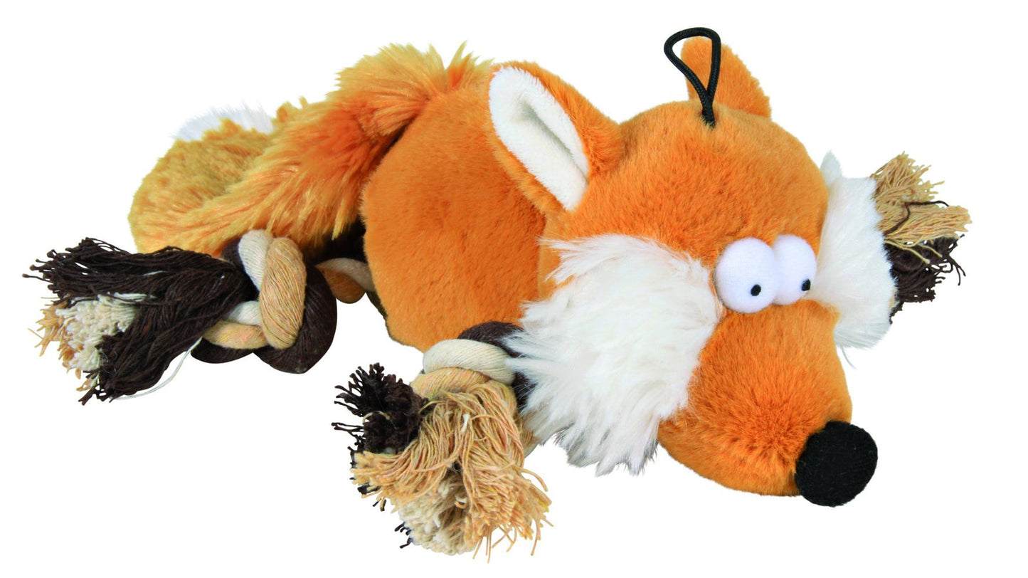 Trixie Fox with rope, plush, 34 cm