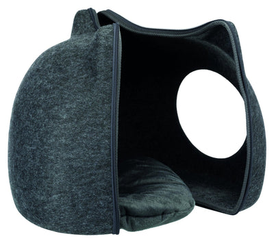 Trixie Cat cuddly cave, felt, 38 x 35 x 37 cm, anthracite