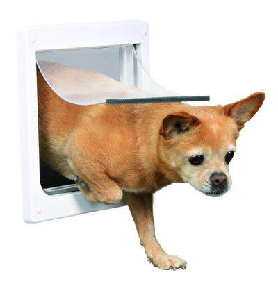 Trixie 2-Way dog flap, XS-S: 25 x 29 cm, white