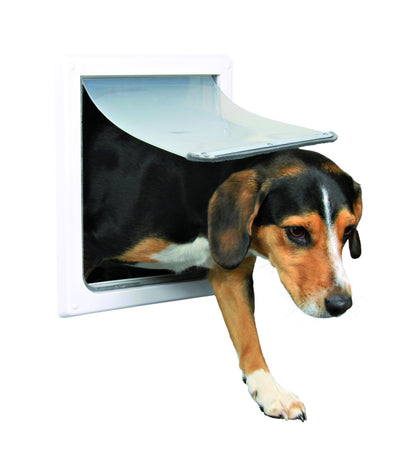 Trixie 2-Way dog flap, S-M: 30 x 36 cm, white