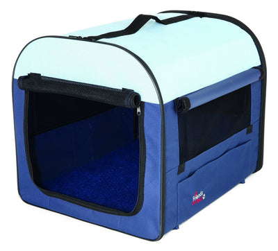 Trixie Mobile Kennel, XS: 32 x 32 x 47 cm, dark blue/light blue