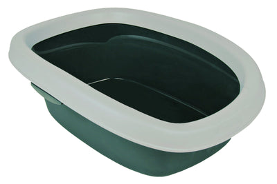Trixie Carlo cat litter tray, with rim, 1: 31 x 14 x 43 cm, dark grey/light grey