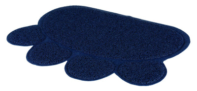 Trixie Cat litter tray mat, paw, PVC, 60 x 45 cm, dark blue