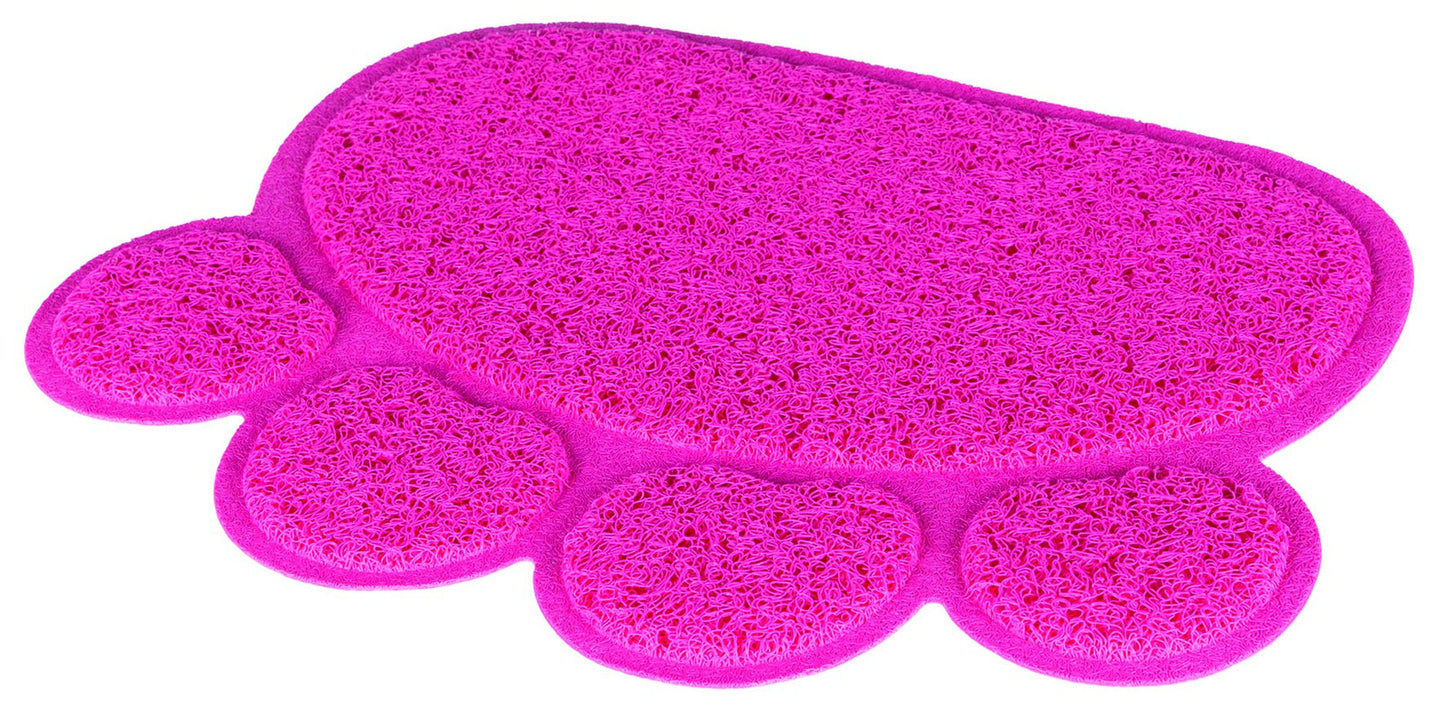 Trixie Cat litter tray mat, paw, PVC, 40 x 30 cm, pink