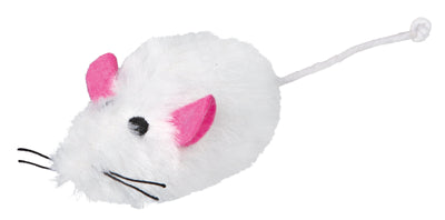 Trixie 48 plush mice, long-haired, 9 cm