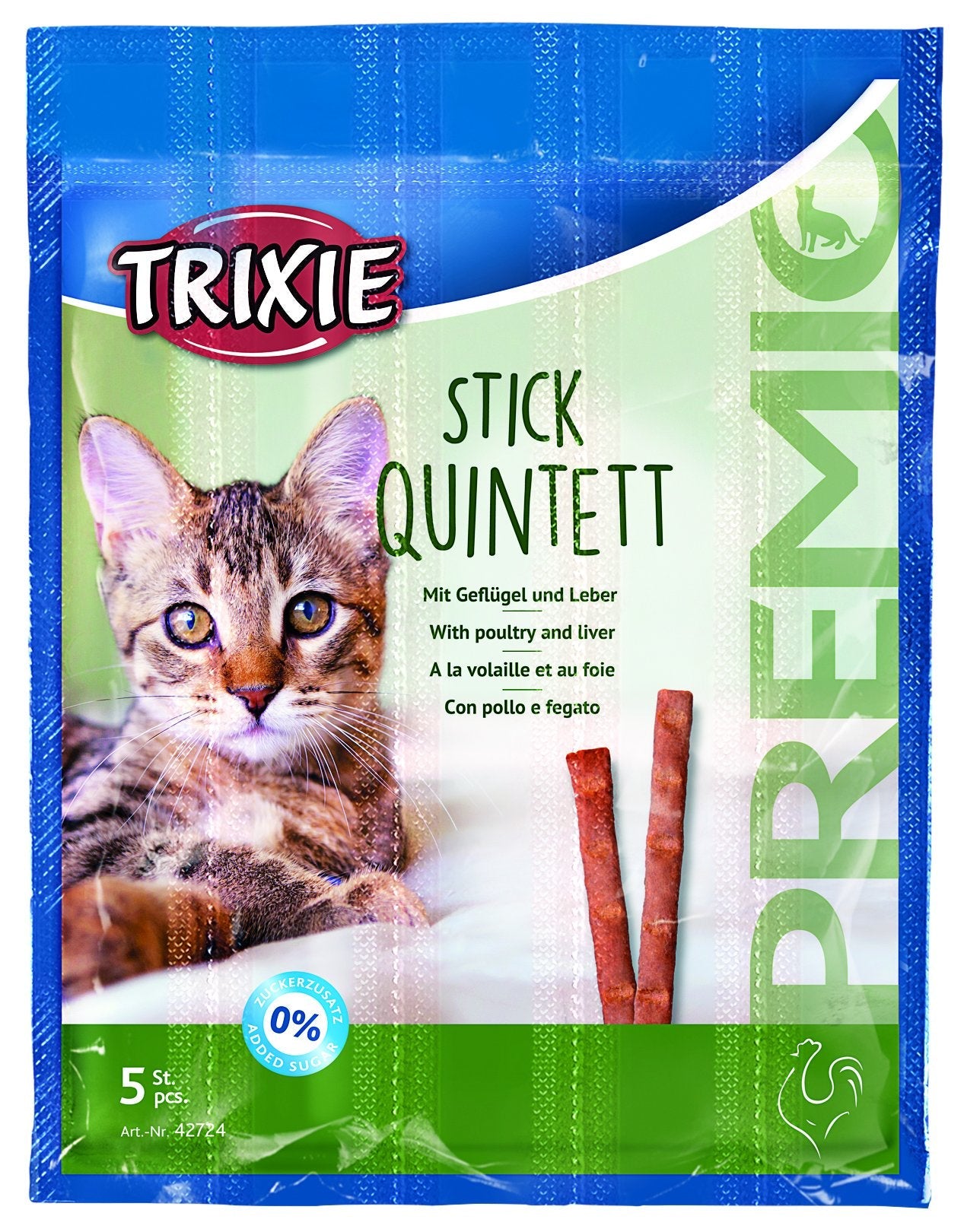 Trixie PREMIO Stick Quintett, poultry/liver, 5 x 5 g