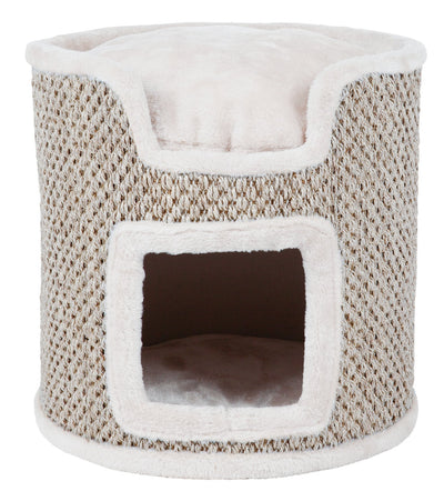 Trixie Ria Cat Tower, 37 cm, light grey/natural
