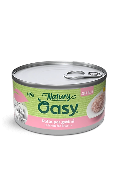 Oasy Natury Soft Jelly Chicken Wet Kitten Food 150g - Natury tin