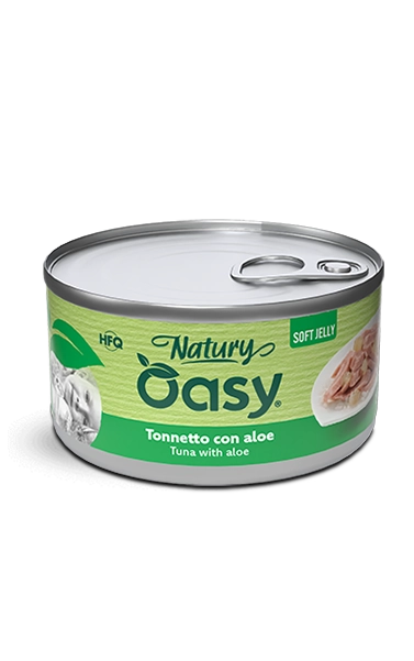 Oasy Natury Soft Jelly Tuna with Aloe Wet Cat Food 150g - Natury tin