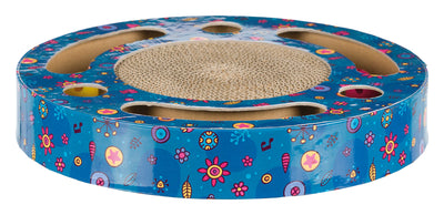 Trixie Scratching drum with toys, diam. 33 cm, blue