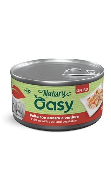 Oasy Natury Soft Jelly Chicken with Duck & Vegetables Wet Dog Food 150g - 150g tin