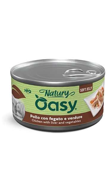 Oasy Natury Soft Jelly Chicken with Liver & Vegetables Wet Dog Food 150g - 150g tin