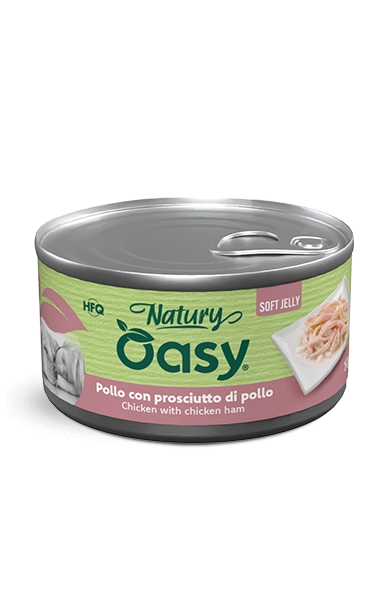 Oasy Natury Soft Jelly Chicken with Chicken Ham Wet Dog Food 150g - 150g tin