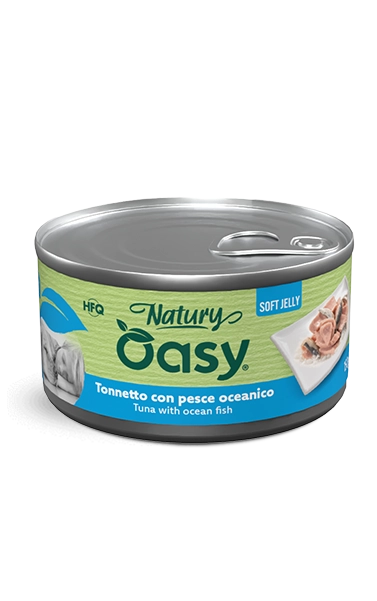 Oasy Natury Soft Jelly Tuna with Ocean Fish Wet Dog Food 150g - 150g tin