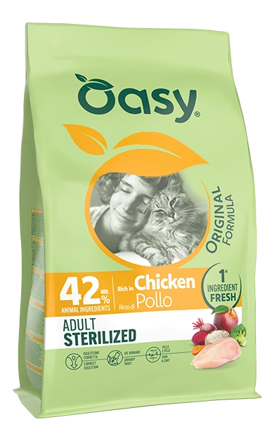 Oasy Original Adult Sterilized Chicken Dry Cat Food 1.5kg - 1.5kg bag