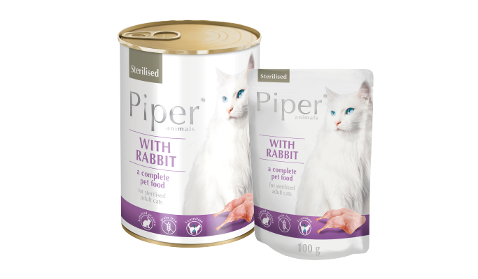 Piper Cat With Rabbit Sterilised Wet Food – 0.2 g