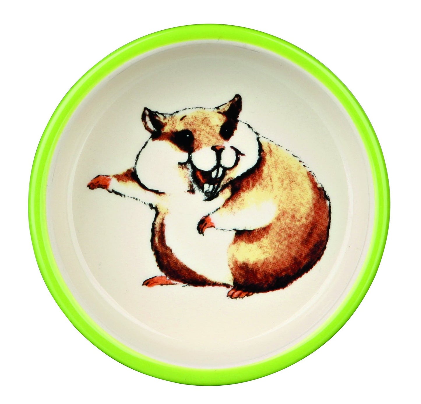 Trixie Ceramic bowl for hamsters, 80 ml/diam. 8 cm, multi coloured/cream