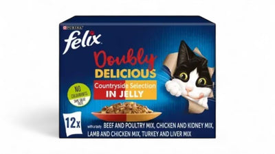 FELIX Doubly Delicious Countryside Meaty Selection – 12 Pack