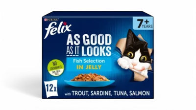 FELIX As Good As It Looks 7+ Fish Selection in Jelly – 12 Pack
