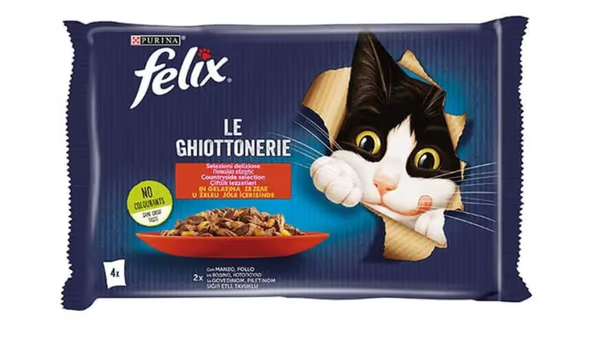 Felix Delicacies Countryside Selection in Jelly With Beef & Chicken 340g