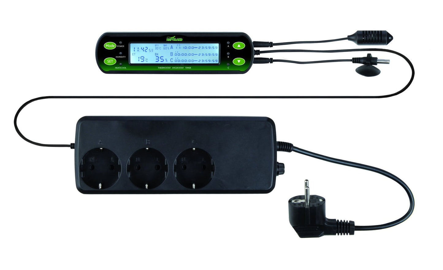 Trixie Thermostat/Hygrostat, digital, 3 circuits, 16 x 4 cm