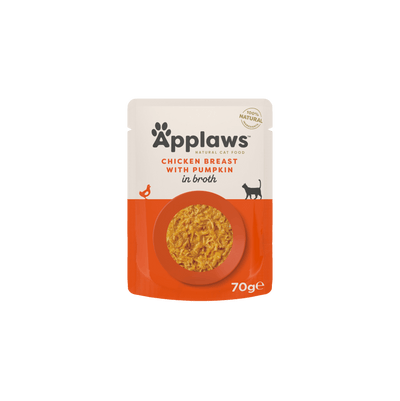 Applaws Chicken Breast with Pumpkin in Broth Pouch 70g