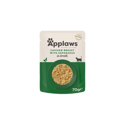 Applaws Chicken Breast with Asparagus in Broth Pouch 70g
