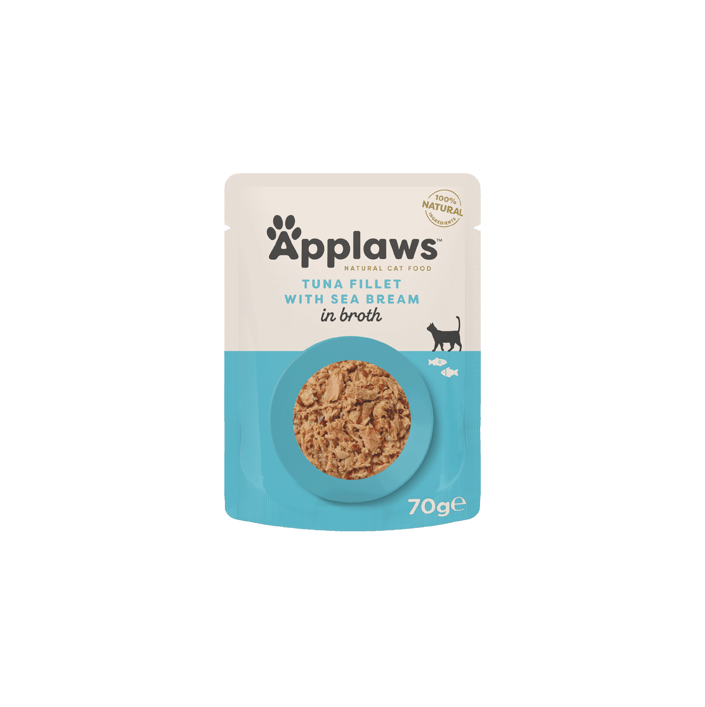 Applaws Tuna Fillet with Sea Bream in Broth Pouch 70g