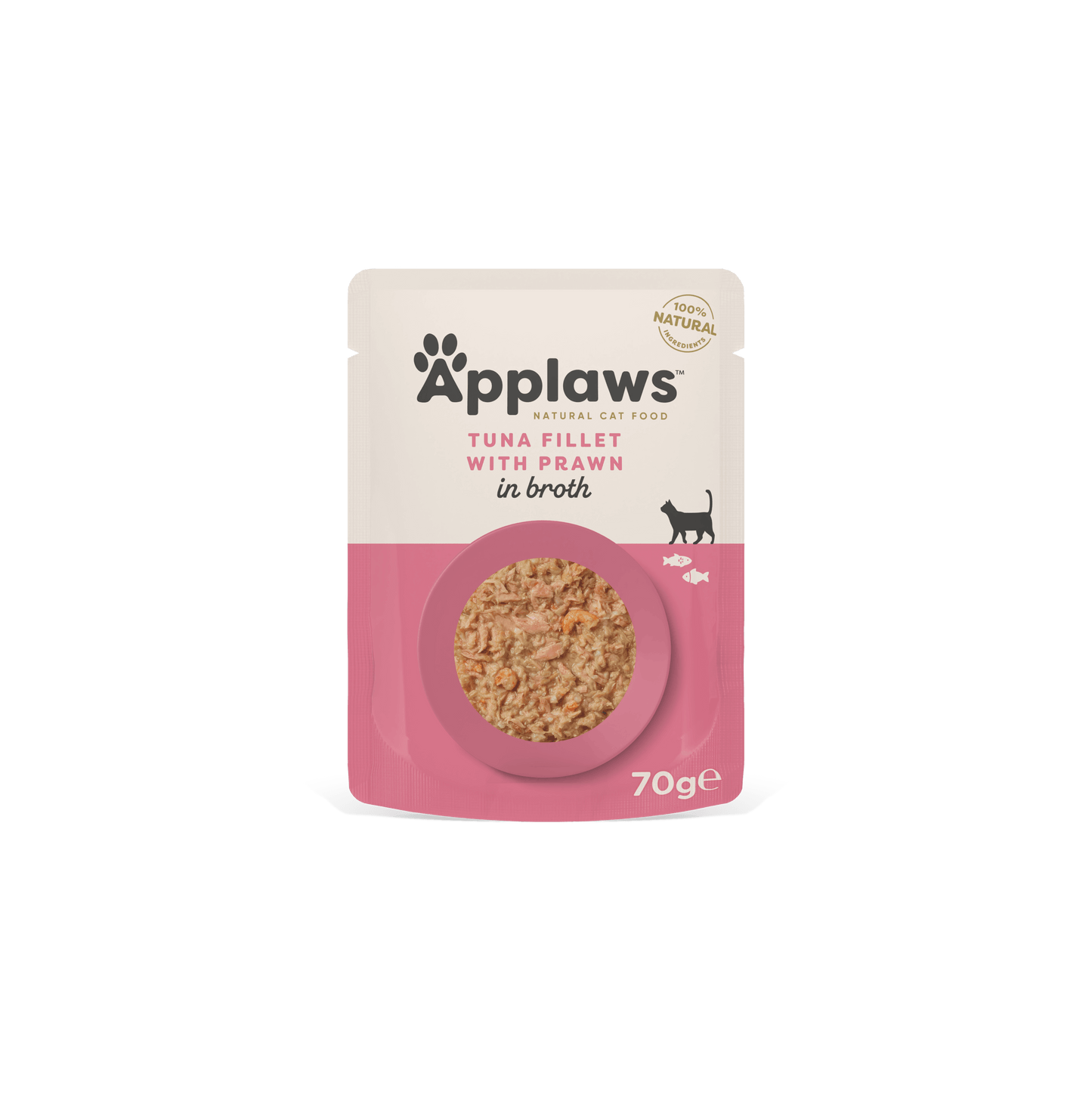 Applaws Tuna Fillet with Prawn in Broth Pouch 70g