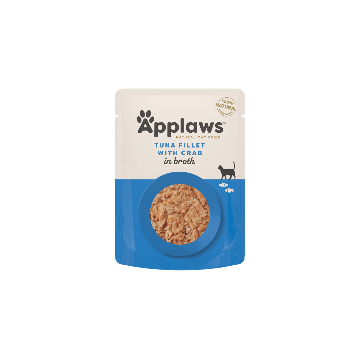 Applaws Tuna Fillet with Crab in Broth Pouch 70g