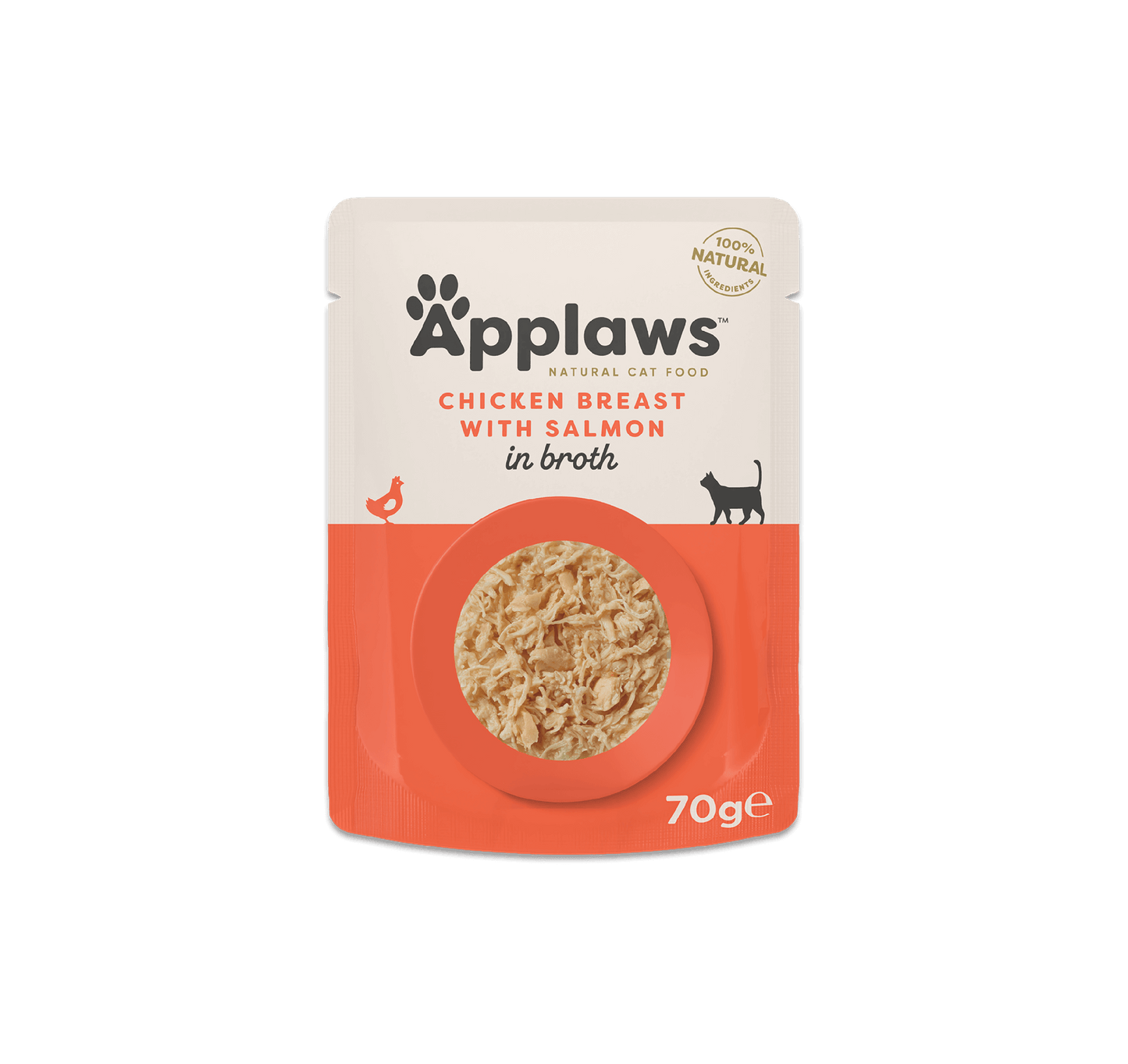 Applaws Chicken Breast with Salmon in Broth Pouch 70g