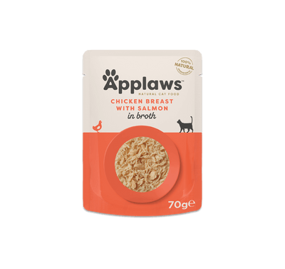 Applaws Chicken Breast with Salmon in Broth Pouch 70g